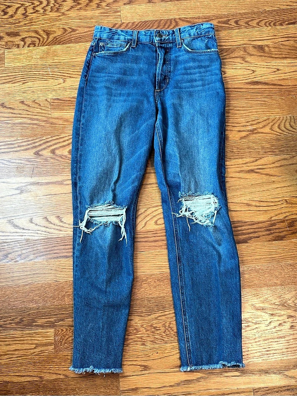 Distressed Straight Ankle Jeans Joe’s Jeans The Smith High Rise Size 26 denim